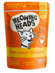 Kassi m&auml;rgtoit Meowing Heads Paw Lickin Chicken, kanaliha, 0.1 kg