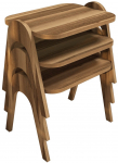 Kohvilaud Kalune Design Paris, p&auml;hklipuu v., 35.5 cm x 48.6 cm x 42 - 72 cm