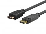Kaabel Vivolink Pro Displayport, HDMI, 15 m, must