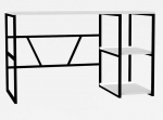 Kirjutuslaud ja riiul Kalune Design Caste 495SSE1505, 120 cm x 60 cm, 74 cm, valge v.