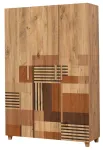 Riidekapp Kalune Design Leva Colorblock, pruun v., 48 cm x 120 cm x 189 cm