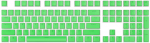 Klaviatuuri kate Royal Kludge Pudding PBT Keycaps 104 pcs Grass Green PBT ISO, roheline v.