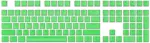 Klaviatuuri kate Royal Kludge Pudding PBT Keycaps 104 pcs Grass Green PBT ISO, roheline v.
