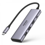 Dock jaam Ugreen USB-C - 2xUSB 3.0/HDMI/USB-C 60384 USB-C male, 2xUSB 3.0/HDMI/USB-C female, hall v.