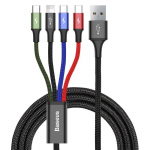 Kaabel Baseus CA1T4-B01, Lightning/Micro USB/USB/USB-C, 120 cm, sinine v./must v./punane v.