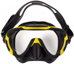 Ujumismask Scorpena 16382, must v./kollane v.