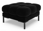 Tumba Micadoni Home Mamaia Velvet, must v., 60 cm x 60 cm x 41 cm