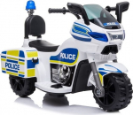 Laste elektriline mootorratas Lean Toys Police LT6577, valge v.