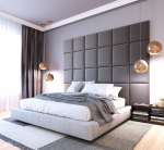 Dekoratiivsed tekstiilist seinapaneelid Quadratta, 180 cm x 240 cm, 3.5 cm, hall v., 24 tk