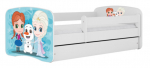 Lastevoodi Kocot Kids Babydreams Frozen Land, valge v., 70 x 140 cm, voodipesu kastiga, madratsiga