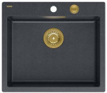 K&ouml;&ouml;givalamu Quadron Morgan 110, graniit, 57 cm x 50 cm x 22 cm, pruun v./kuldne v./must v.