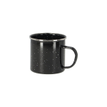 Tass Esschert Design, emailitud teras, 9.8 cm, 0.49 l, must v.