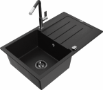 K&ouml;&ouml;givalamu koos kraaniga Mexen Bruno, vaik/graniit, 79.5 cm x 49.5 cm x 20 cm, must