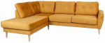Nurgadiivan Home4you Heivi, kollane v., vasak, 250 x 200 cm x 90 cm