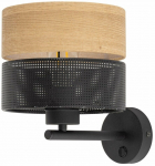 Valgusti seinale TK Lighting Nicol 6539, E27, 1 x 15 W, pruun v./must v.