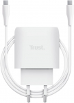 Telefoni laadija Trust Maxo GaN 25522, USB Type-C, 8.3 cm, valge v., 45 W