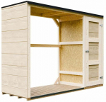 Puidust aiakuur koos panipaigaga Timbela SmartSide M981, 75 cm x 217 cm x 159 cm, pruun v.