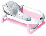 Kokkupandav beebivann Extralink Kids, valge v./roosa v., 78 cm