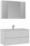 Vannitoa m&ouml;&ouml;bli komplekt Kalune Design Side, valge matt v., 45 cm x 100 cm x 52 cm