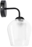 Valgusti seinale Candellux Lighting Krista 21-58195, E27, 1 x 40 W, l&auml;bipaistev v. / must v.