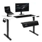 Arvutilaud reguleeritava k&otilde;rgusega ModernHome JSD-C5-1-5, 140 cm x 60 cm, 72 - 118 cm, valge v.