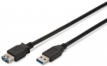 Juhe Assmann AK-300117-003-S USB 3.0 male, Micro USB B male, 0.25 m, must