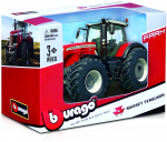 M&auml;ngutraktor Bburago Massey Ferguson 8740S 31613, valge v./must v./punane v.