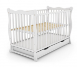 Beebivoodi Bobas Julia, valge v., 60 x 120 cm, voodipesu kastiga, ilma madratsita