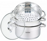 Pottide komplekt Klausberg KB-7142, 22 cm, 4 l, roostevaba teras v.