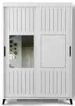 Riidekapp Kalune Design Pasific Home Fuga 120, valge v., 120 cm x 60 cm x 216 cm, peegliga