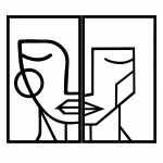 Seinadekoor Wallity Woman Face, 39 cm x 66 cm