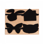 Arendav m&auml;ng, puidust tahvel "kleebis", pruun/must