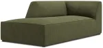 Diivan Micadoni Home Ruby Corduroy Chaise Longue, roheline v., vasak, 181 x 93 cm x 69 cm