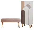 Esiku m&ouml;&ouml;blikomplekt Kalune Design Vegas 948 - 0900, sise, valge v./beež v.