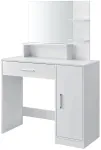 Tualettlaud ModernHome PWJJDT0012, valge v., 137.5 cm x 40 cm x 90 cm