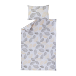 Voodipesukomplekt Domoletti Cassia Leaves, kreemjasvalge, 140 x 200 cm