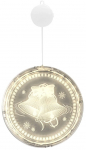 J&otilde;uludekoratsioon Bells LED-valgustusega, 16 cm, 16 cm, l&auml;bipaistev v./valge v.