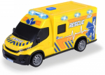M&auml;ngu kiirabiauto Simba Dickie Toys Iveco Daily Ambulance 203713014, 1:32, kollane v.