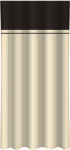 &Ouml;&ouml;kardin ZMH-151, kreemjasvalge/tumepruun v., 160 cm x 250 cm