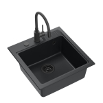 K&ouml;&ouml;givalamu Quadron Peter 110, graniit, 52 cm x 50 cm x 20 cm, must v.