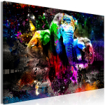 Reproduktsioon Artgeist Colorful Elephants, g-a-0284-b-a, 30 cm x 20 cm