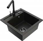 K&ouml;&ouml;givalamu koos kraaniga Mexen Vito Duero, vaik/graniit, 52 cm x 49 cm x 21 cm, kuldne/must/mitmev&auml;rviline