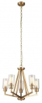 L&uuml;hter rippuv Elstead Lighting Deryn, E27, 5 x 60 W, messing v.