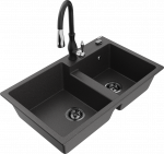 K&ouml;&ouml;givalamu koos kraaniga Mexen Tomas Savita, graniit, 80 cm x 50 cm x 19 cm, black granite