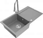 K&ouml;&ouml;givalamu koos kraaniga Mexen Leo, vaik/graniit, 90 cm x 50 cm x 19 cm, hall