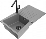 K&ouml;&ouml;givalamu koos kraaniga Mexen Cesar, graniit, 77.5 cm x 47 cm x 20 cm, grey+black