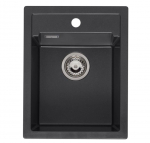 K&ouml;&ouml;givalamu Reginox Amsterdam, graniit, 40 cm x 51 cm x 20 cm, must