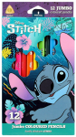 Joonistuspliiatsite komplekt Stitch Blue JUMBO, 12 tk