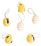 Dekoratsioon, lihav&otilde;tted, "Muna" Homla EIER, kollane v., 6 tk