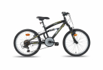 Jalgratas m&auml;gi- Bottari MTB FS, 20 ", 20" raam, must v./kollane v.